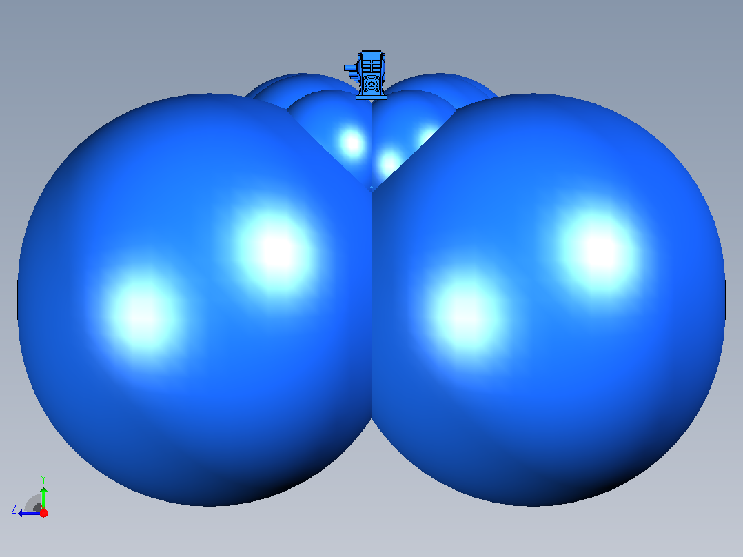 WPA系列蜗轮蜗杆减速机右视图