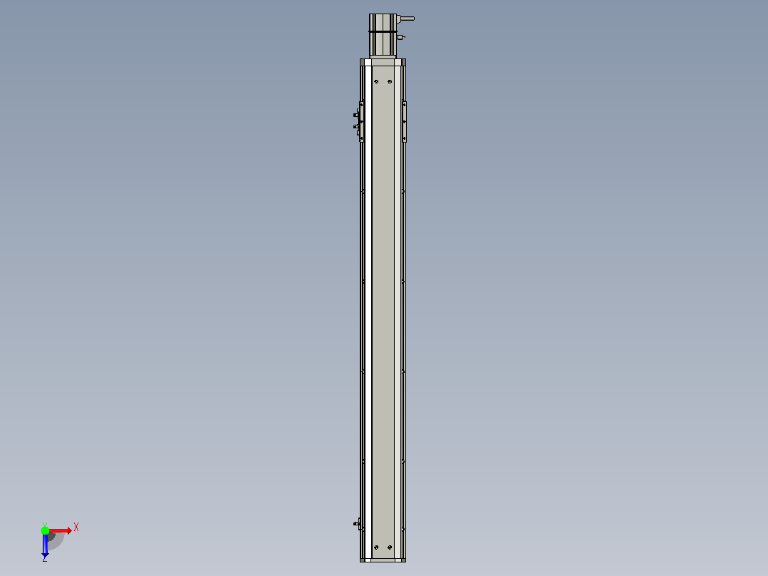 SYS12-BC-850-200W滚珠花健、支撑座、滚珠丝杠、交叉导轨、直线模组.STEP俯视图