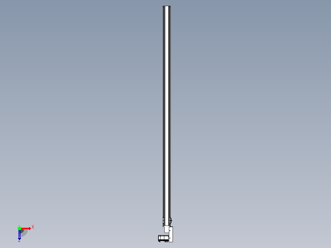皮带直线轴半封闭可选导轨TPA-HNB-85S-90-L2200-MR-C-P20-N3俯视图