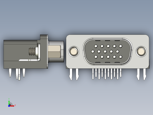 VGA-DB15插口视频线接口前视缩略图
