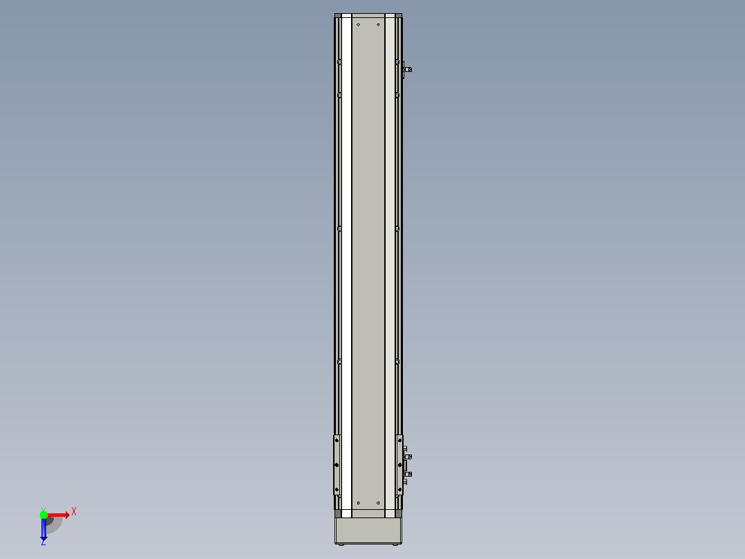SYS12-550-BM-200W滚珠花健、支撑座、滚珠丝杠、交叉导轨、直线模组.STEP俯视图