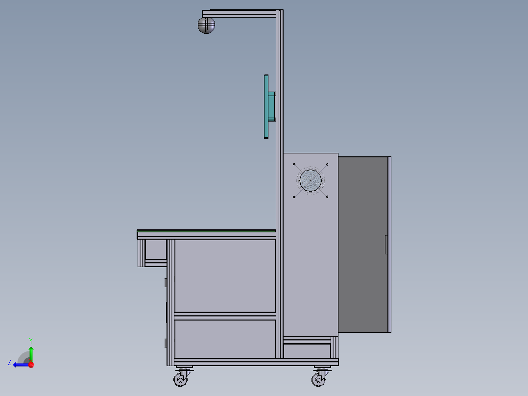 G518 工作台架右视图
