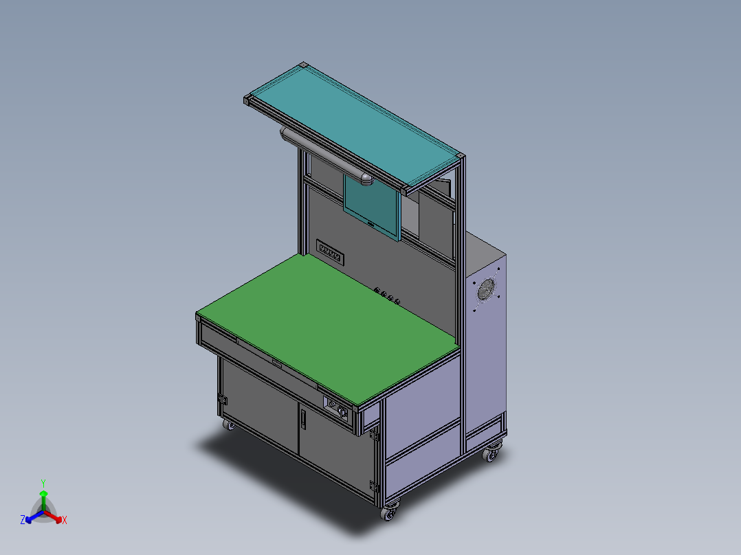 G518 工作台架正等轴测图