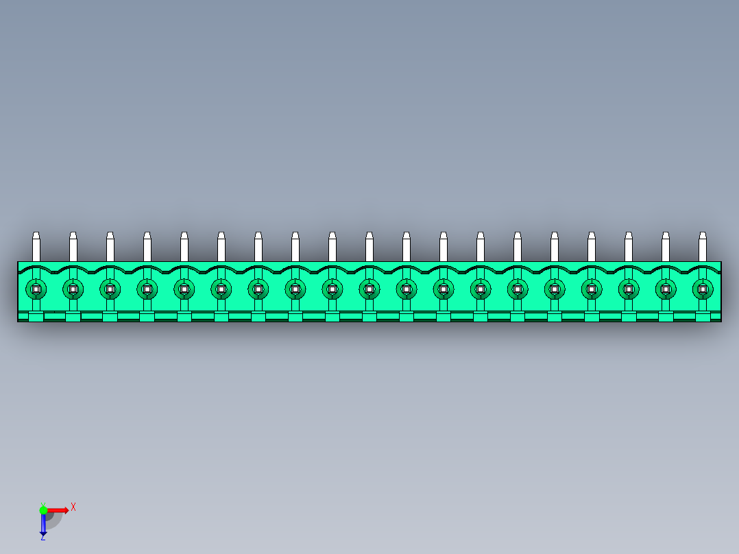 DEGSON 2EDG 系列 5.0mm 可插拔接线端子组-2EDGR-5.0-19P-14-00AH俯视图