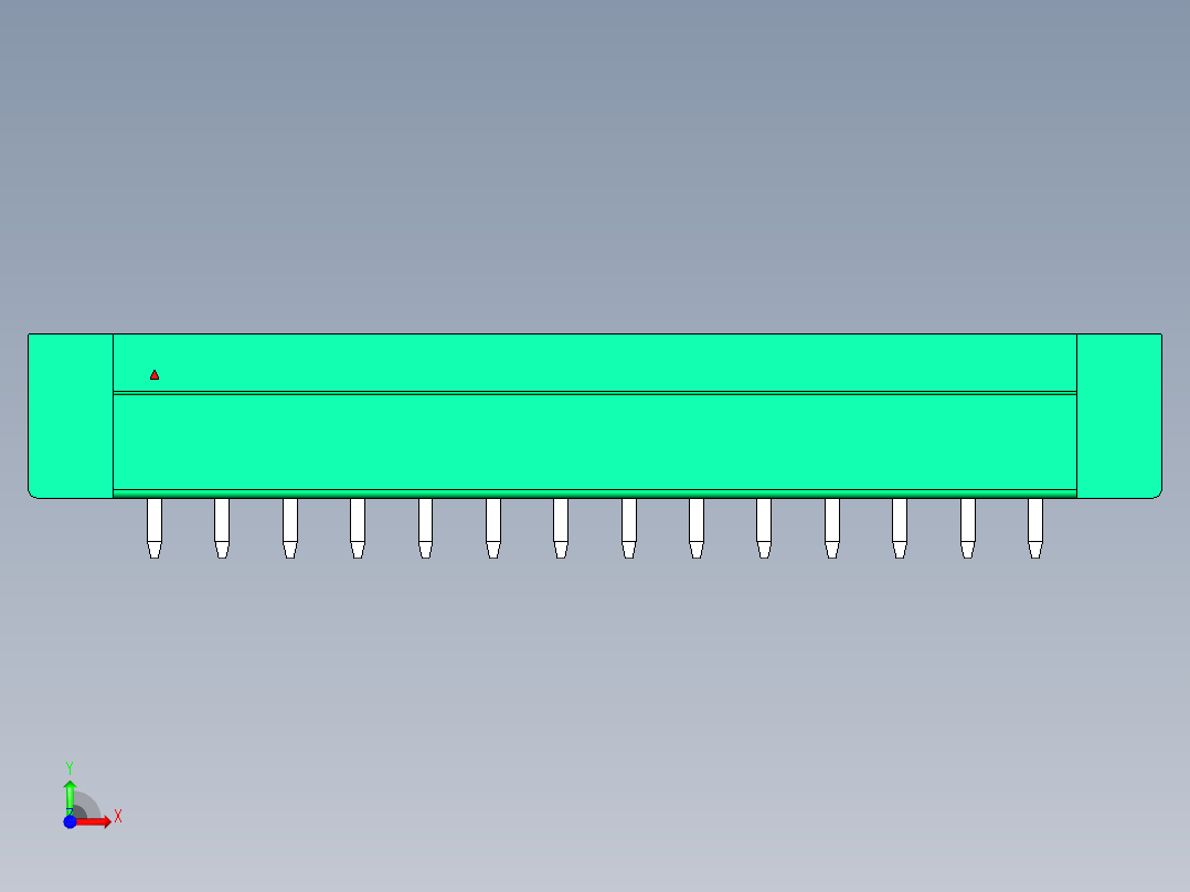 DEGSON 15EDG（公头） 3.81mm 螺钉锁紧，插拔式接线端子 FullPack-15EDGVM-3.81-14P-14-00AH前视图