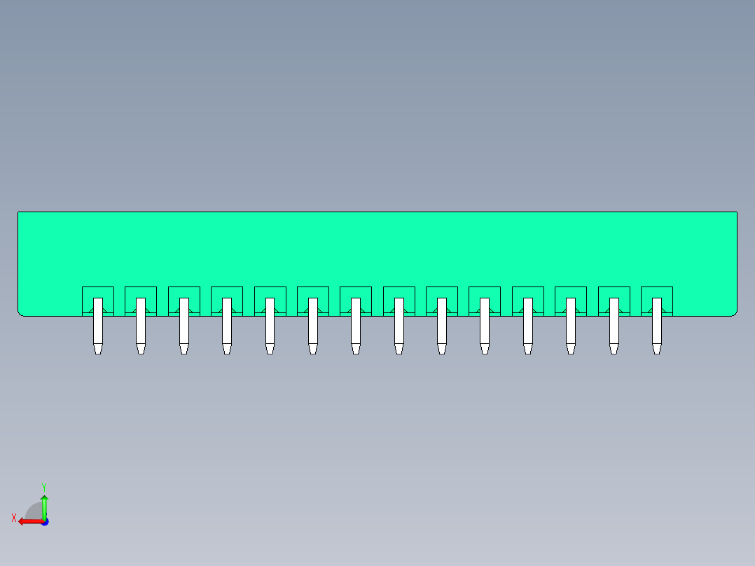 DEGSON 15EDG（公头） 3.81mm 螺钉锁紧，插拔式接线端子 FullPack-15EDGVM-3.81-14P-14-00AH后视图