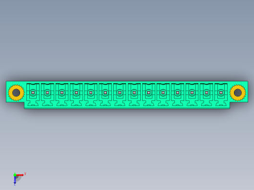 DEGSON 15EDG（公头） 3.81mm 螺钉锁紧，插拔式接线端子 FullPack-15EDGVM-3.81-14P-14-00AH俯视缩略图