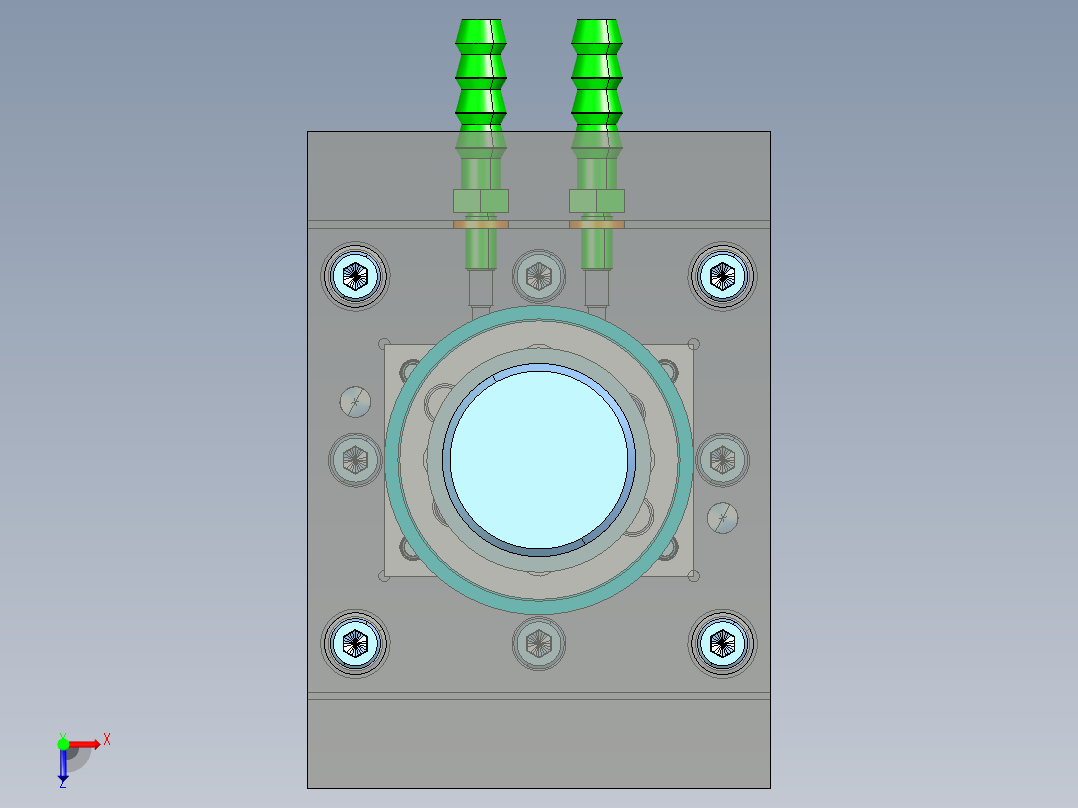 组合反射框注射模总图俯视图