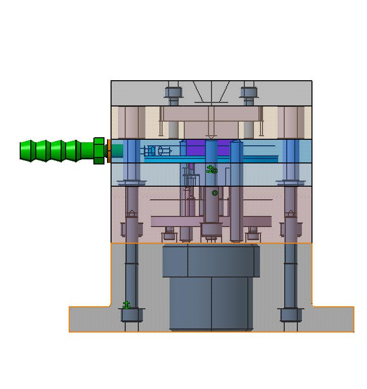 组合反射框注射模总图