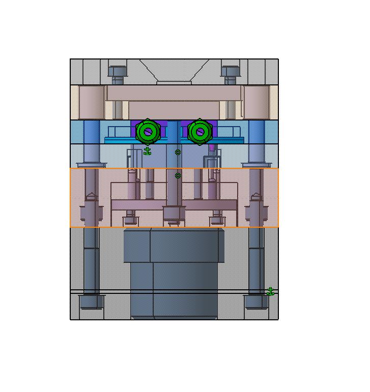 组合反射框注射模总图