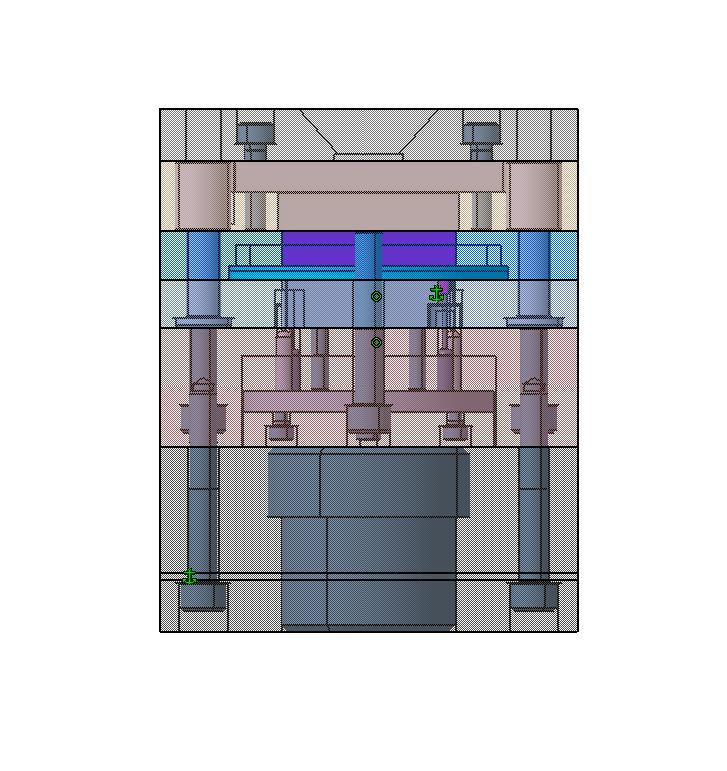 组合反射框注射模总图