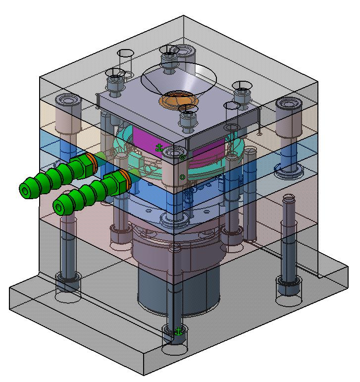 组合反射框注射模总图