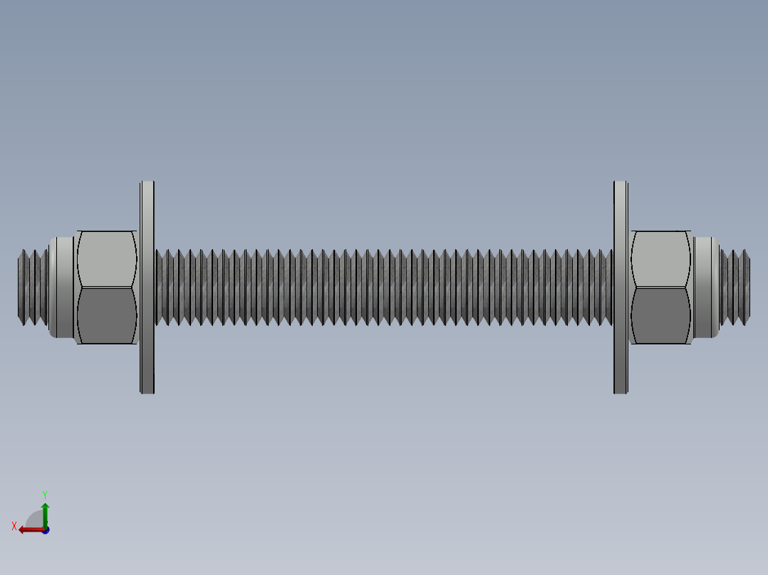 紧固件-0.6250 All-Thread后视图