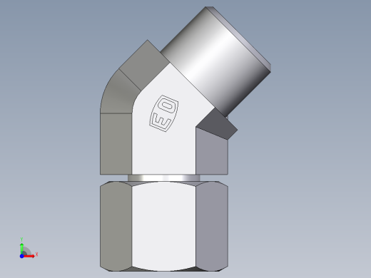 卡套式工业通用硬管接头EO_Swivel_nut_45_deg_elbow_EV08SOMD71前视缩略图