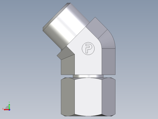 卡套式工业通用硬管接头EO_Swivel_nut_45_deg_elbow_EV08SOMD71后视缩略图