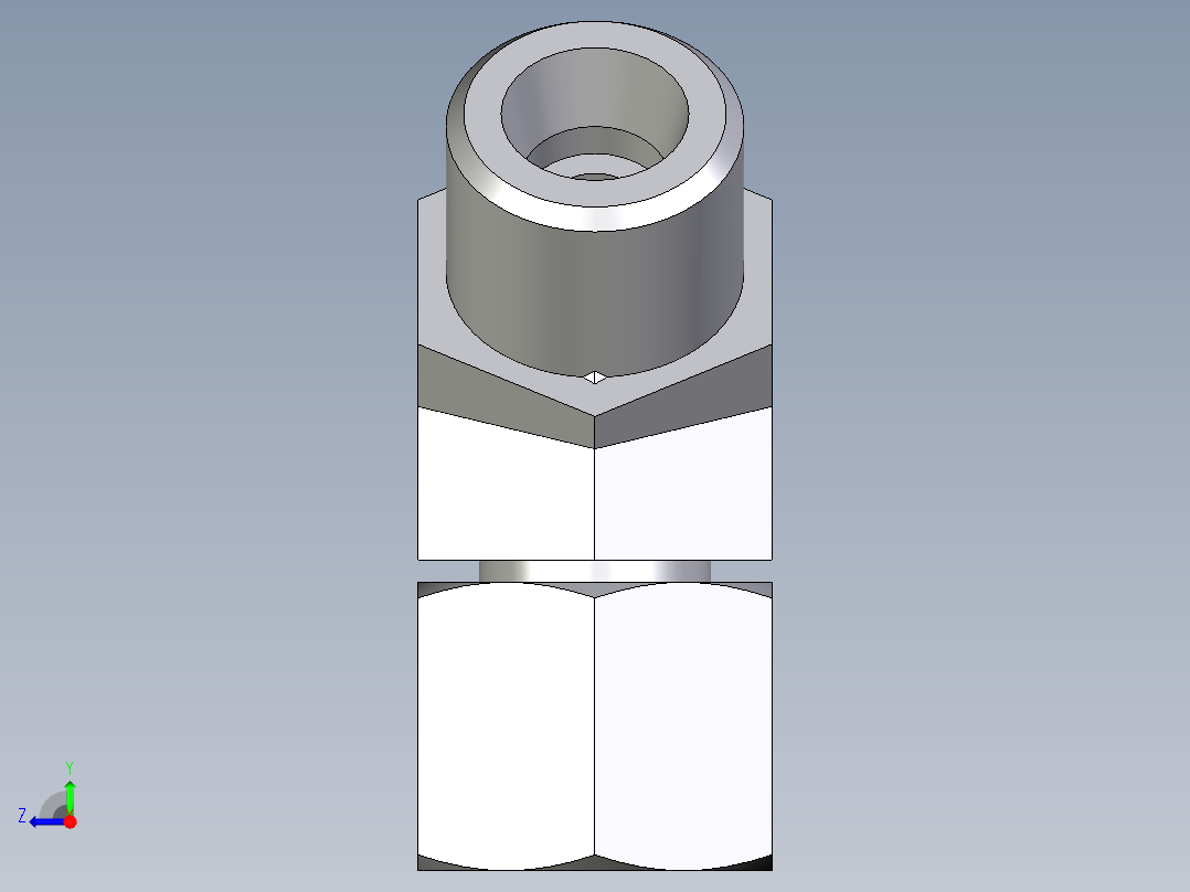卡套式工业通用硬管接头EO_Swivel_nut_45_deg_elbow_EV08SOMD71右视图