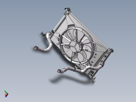 汽车冷却风扇模型三维图纸