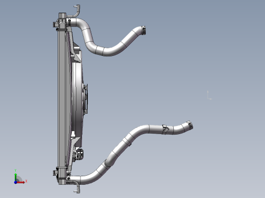 汽车冷却风扇模型三维图纸前视缩略图
