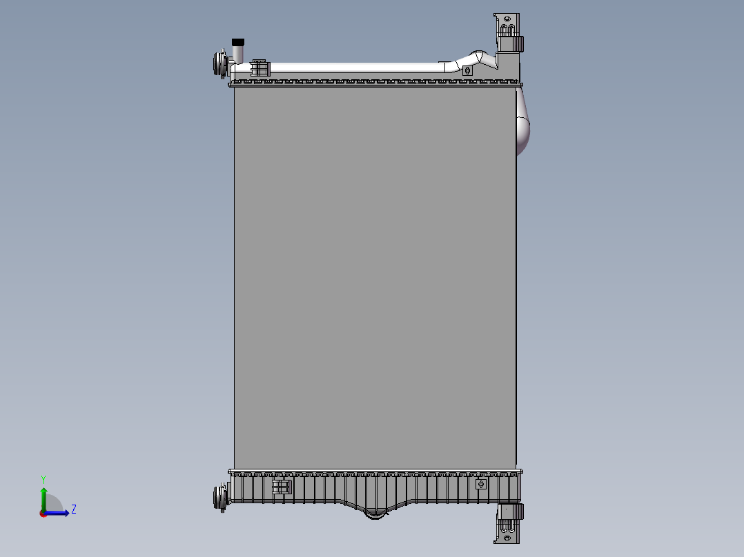 汽车冷却风扇模型三维图纸左视图