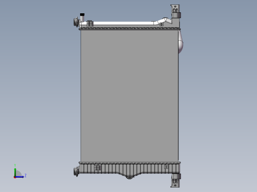 汽车冷却风扇模型三维图纸左视缩略图