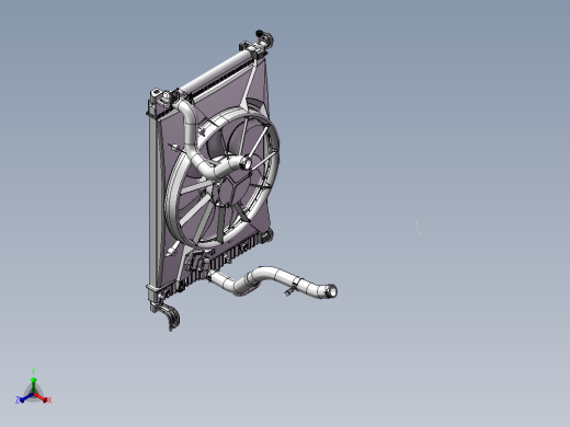 汽车冷却风扇模型三维图纸正等轴测缩略图