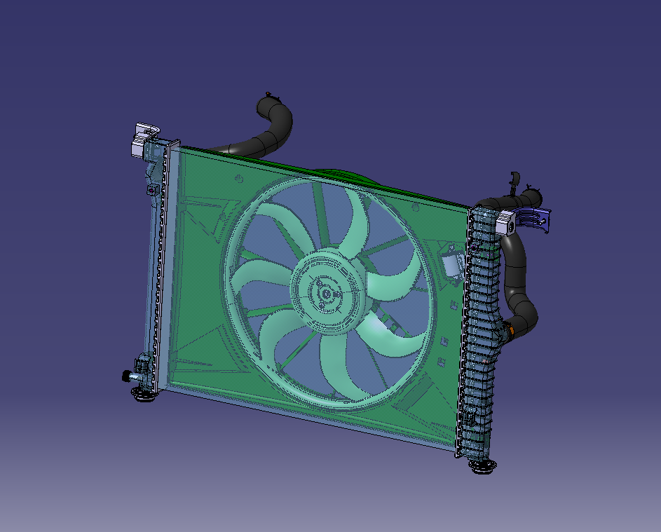 汽车冷却风扇模型三维图纸