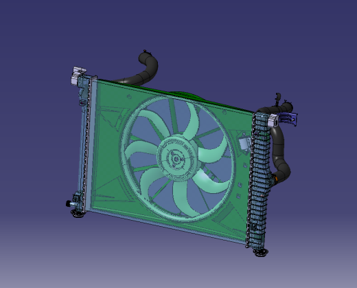 汽车冷却风扇模型三维图纸缩略图