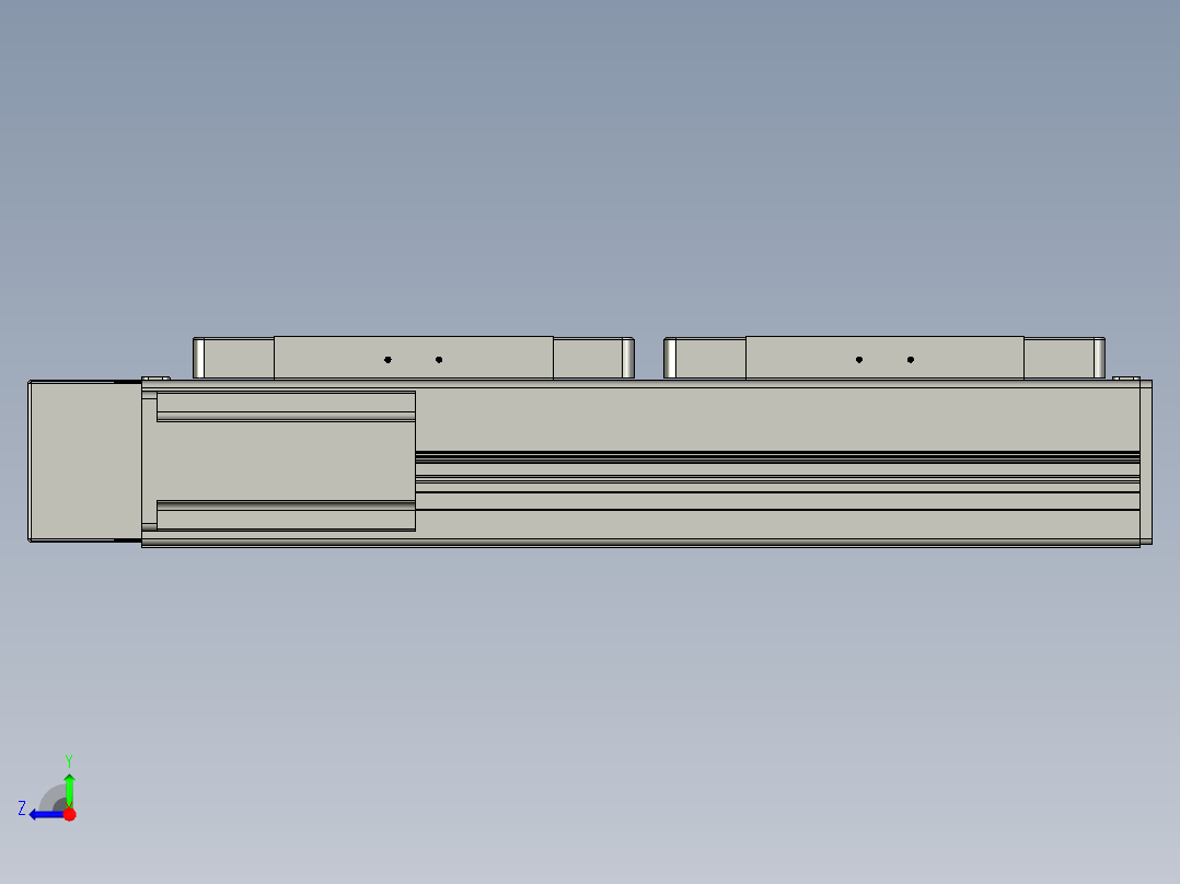 直线模组LHC14-S150-L设计图纸右视图