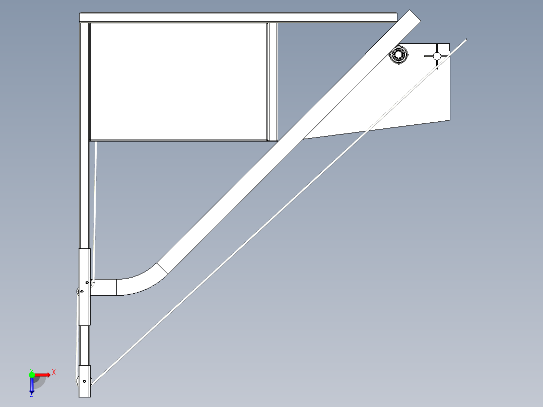 FDTSJ-00 翻斗提升机三维模型俯视图