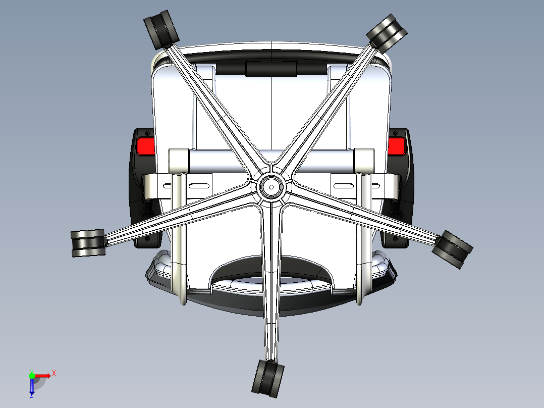 办公室椅子俯视图