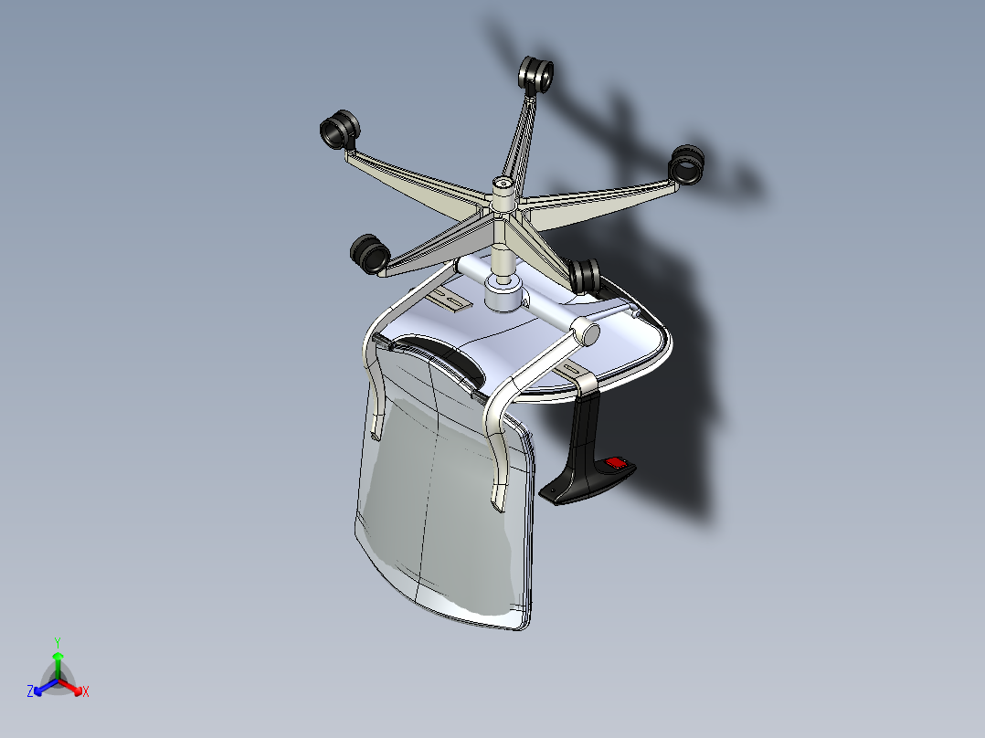 办公室椅子正等轴测图