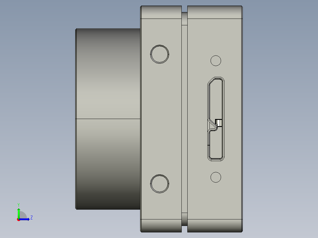 大恒相机镜头Daheng_VEN-161-61U3M_C_3D_Drawing多系列图纸左视图