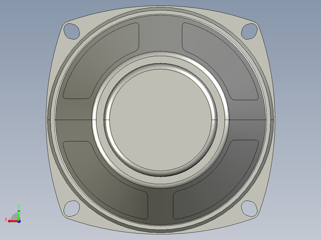60毫米x 60mm毫米喇叭后视图