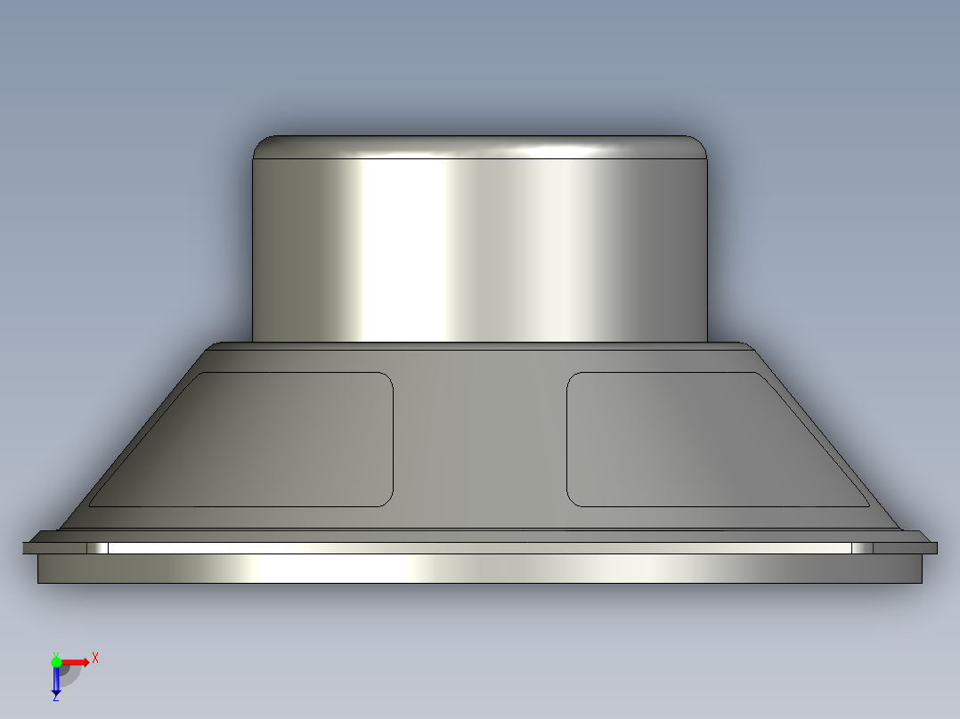 60毫米x 60mm毫米喇叭俯视图