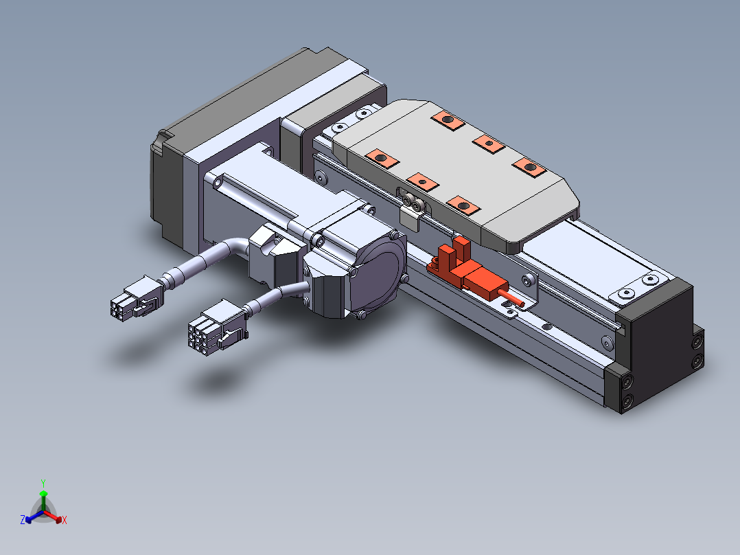 内嵌式直线模组XGG5正等轴测图