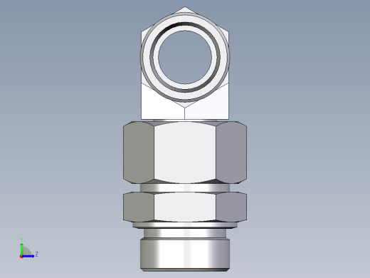 卡套式工业通用硬管接头EO_Assembled_adjustable_standpipe_branch_tee_EVT30SMOMD71左视缩略图