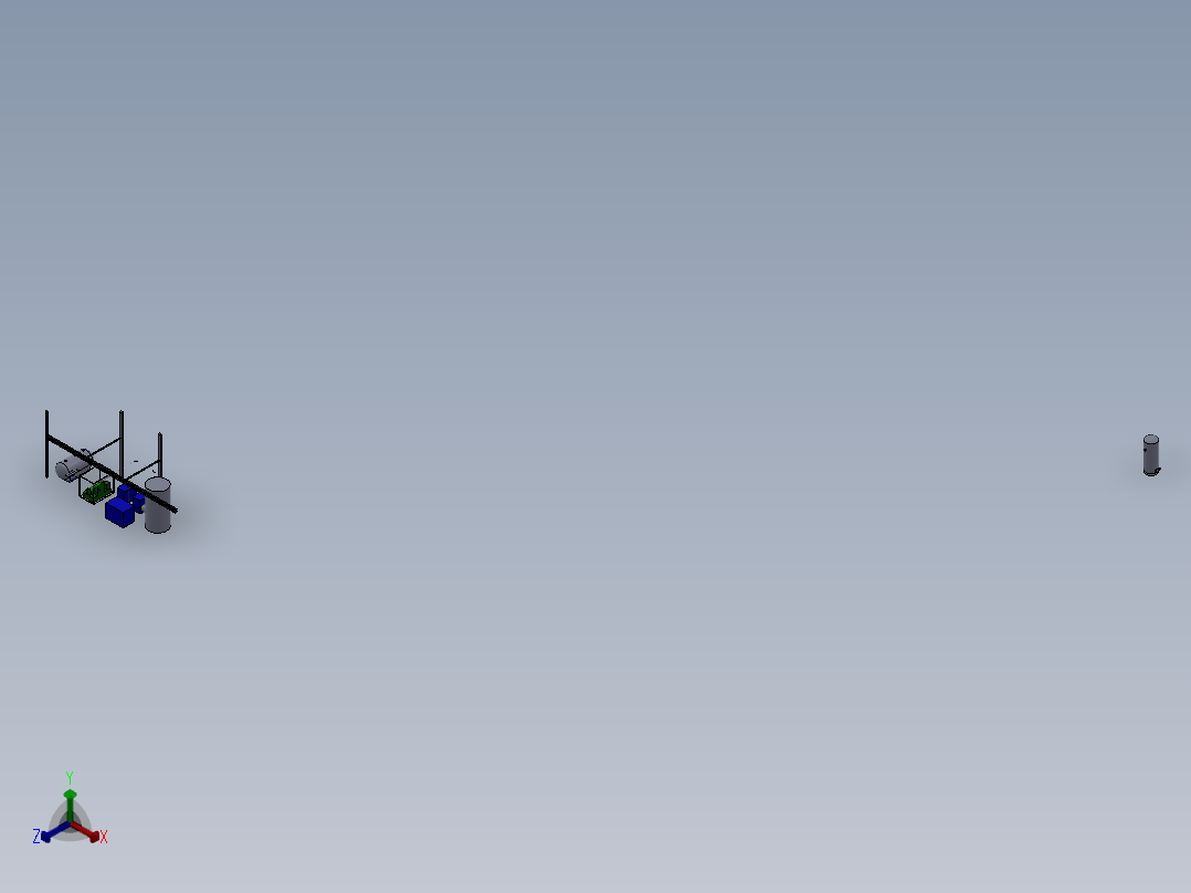 涡轮压缩机组--sw正等轴测图