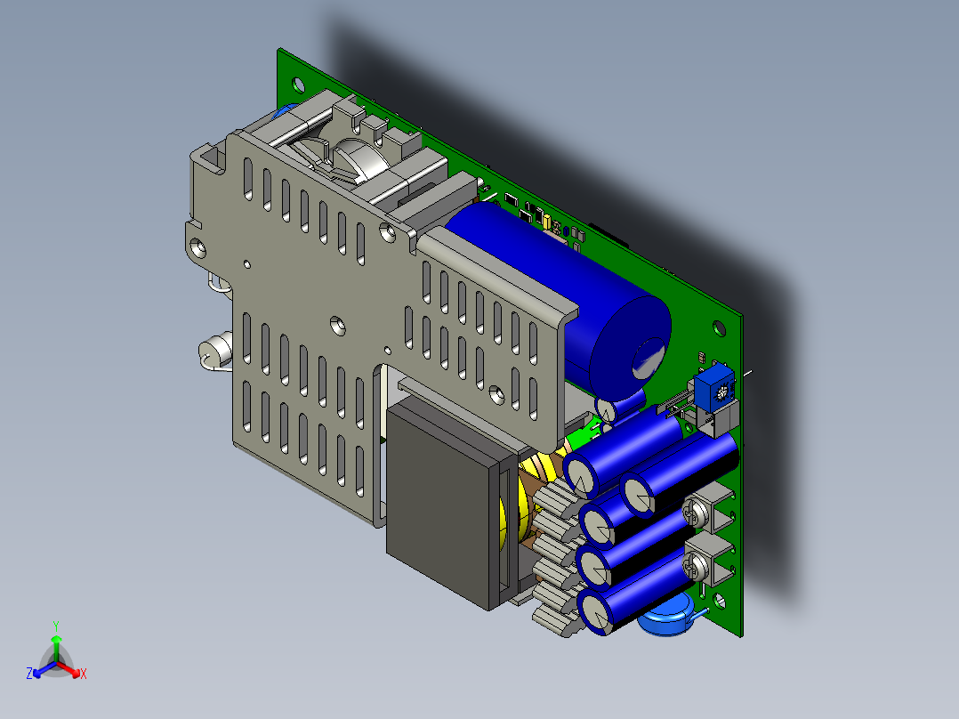 明纬LOP系列基板型开关电源合集正等轴测图