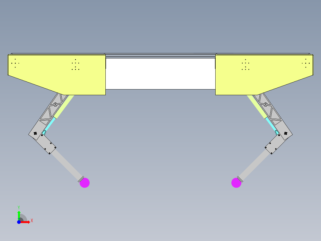 四足机械狗的腿前视图