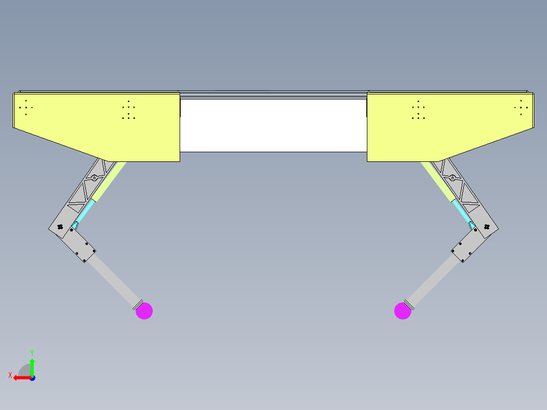 四足机械狗的腿后视图