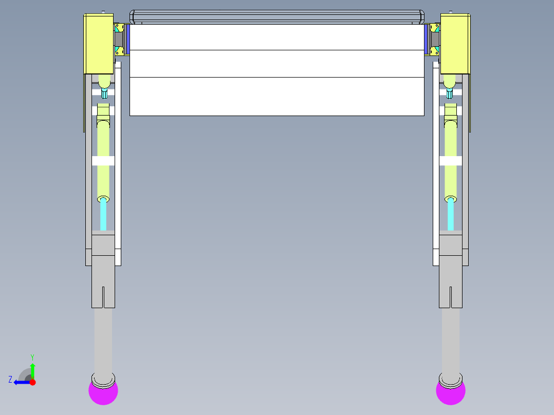 四足机械狗的腿右视图