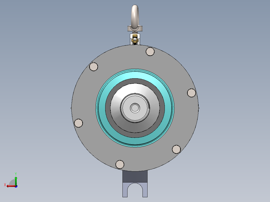 渣浆泵轴承座后视图