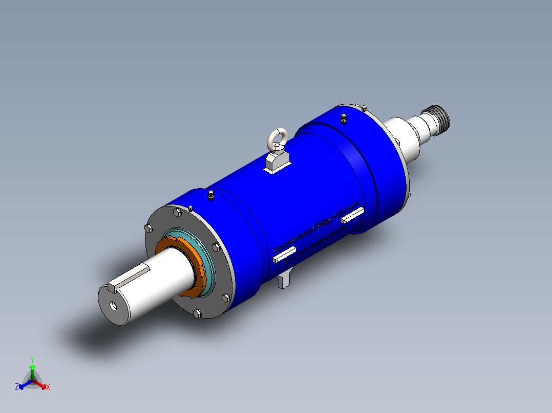 渣浆泵轴承座正等轴测图