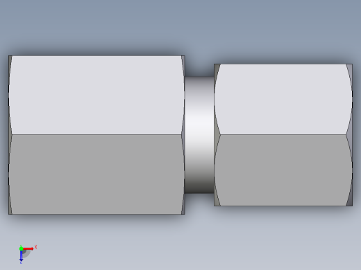 卡套式工业通用硬管接头EO_Swivel_connector_GAI06SR71俯视缩略图