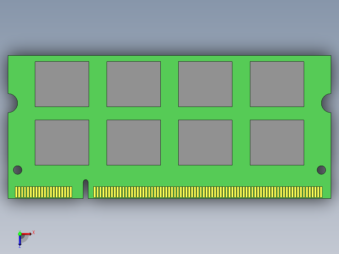 内存条 (6)俯视图