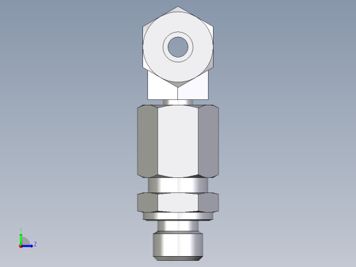 卡套式工业通用硬管接头EO_Assembled_adjustable_standpipe_branch_tee_EVT06LM71左视缩略图