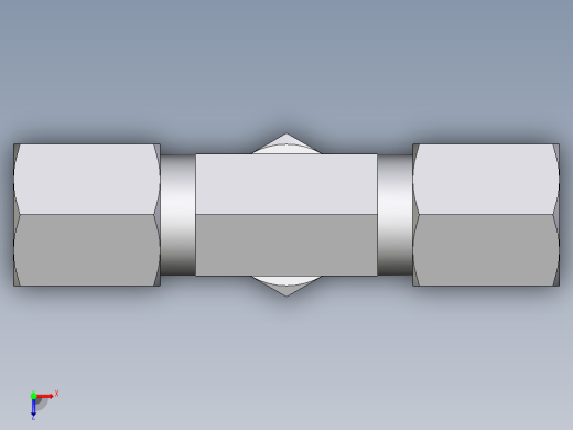 卡套式工业通用硬管接头EO_Assembled_adjustable_standpipe_branch_tee_EVT06LM71俯视缩略图