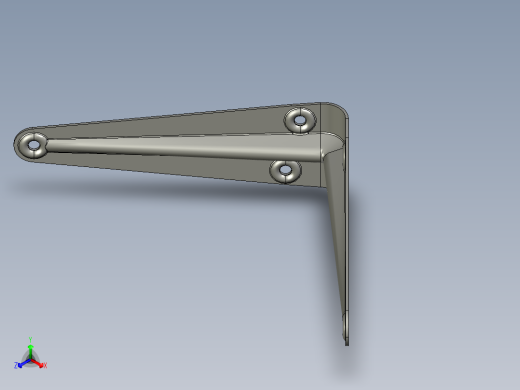 金属板搁板托架正等轴测缩略图