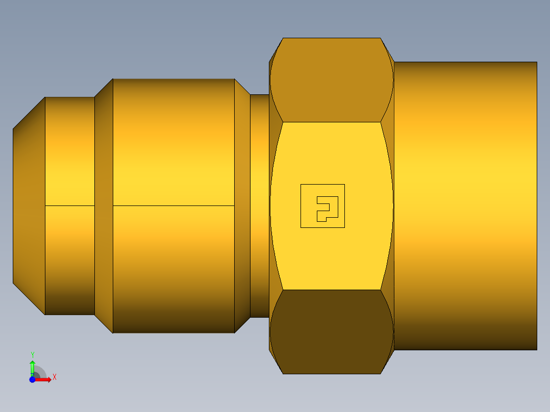 扩口式工业通用硬管接头Female Connector 46F-10-8前视图