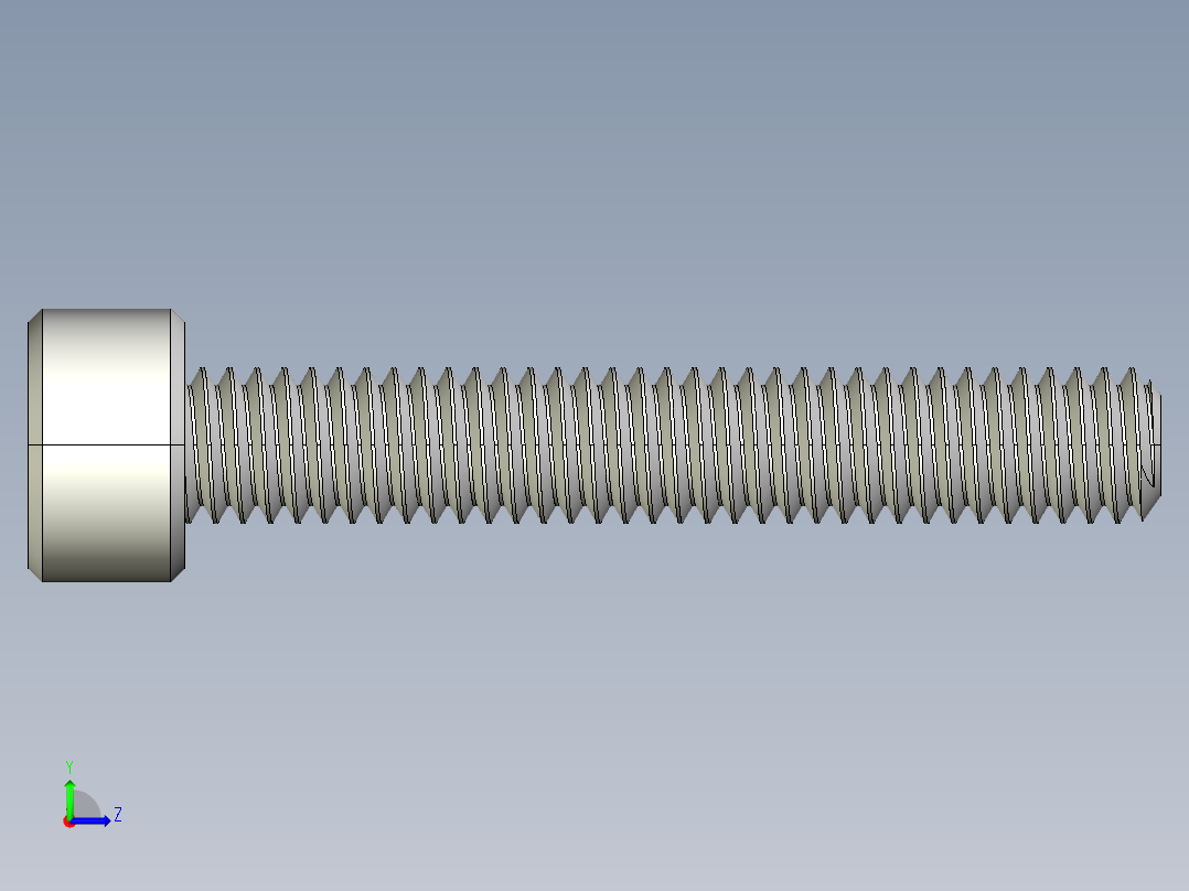 M4 x 0.7mm Thread 25mm LONG SOCKET HEAD CAP SCREW.IGS左视图